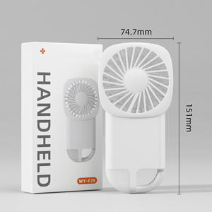<strong>High</strong> Quality <strong>Ultra</strong> Thin Square Portable 3 <strong>Speed</strong> Handheld Fan Personal Rechargeable Mini Fan LED Light Car Hotel Brushless <strong>Motor</strong> - Product Image 4