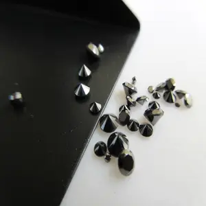 0.10至4克拉AA质量喷射黑色宽松钻石批发价格