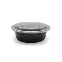 Boîte à lunch jetable rectangulaire en plastique PP personnalisable, noir et rouge, multi-compartiments, boîtes bento, étanche et anti-huile