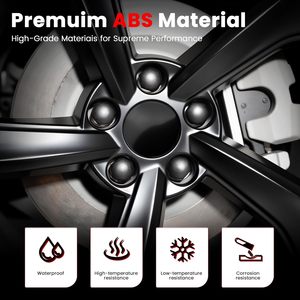 Kit de 4 enjoliveurs de moyeu de roue de voiture avec 22 <span class=keywords><strong>cache</strong></span>-écrous et enjoliveurs de <span class=keywords><strong>jante</strong></span> de 2,2 po (56 mm) pour Model 3 / Y - Product Image 4