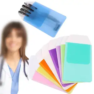 Protetor de bolso para médicos de pvc, colorido, à prova de vazamento, organizador de caneta, vazamentos, material de escritório