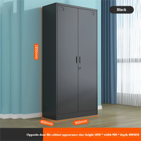 Armoire de rangement de bureau moderne en métal à 2 portes |   Armoire de classement commerciale à 4 étagères réglables pour une utilisation en extérieur et en entrepôt
