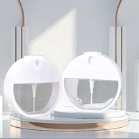 Pulvérisateur de parfum et de désinfectant pour les mains portable de haute qualité, transparent, luxueux, en plastique PET, cylindre de 45 ml, pompe