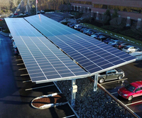 Structure de carport solaire double face en acier au carbone robuste pour abri cantilever photovoltaïque commercial et résidentiel