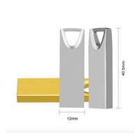 Clé USB promotionnelle mini en métal avec logo, boîtier métallique, 8 Go, étui pour clé USB 2.0 personnalisé, 128 Go, 64 Go, 32 Go