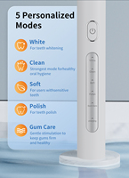 Proveedor de cepillos de dientes T5 Nuevo cepillo de dientes Cepillo de dientes electrónico recargable con 8 cerdas de nailon suave y estuche de viaje