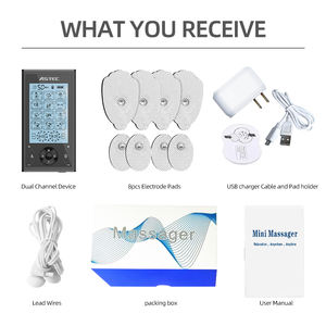 Onlarca birim kas stimülatörü 24 modları çift kanal kas uyarma cihazı 4 adet elektrot pedleri ile onlarca makine kaslar için - Product Image 3