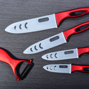 Nouveauté Noir 5 pièces avec boîte cadeau Ensemble de couteaux en céramique de cuisine - Product Image 4