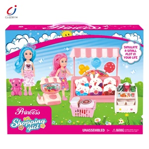 Ensemble de jeu de boutique de desserts pour enfants, poupées de 5 pouces, <span class=keywords><strong>maison</strong></span> de jeu, ensemble de poupées, faire semblant de jouer, jouets, comptoir de caisse, <span class=keywords><strong>maison</strong></span> de jeu, jouet de magasinage - Product Image 5