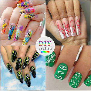 Rotulador de Graffiti para <span class=keywords><strong>Uñas</strong></span> de Larga Duración, Delineador de Ojos de Secado Rápido, Punta Fina, Diseño 3D, Fluorescente Profesional, Multiusos - Product Image 4