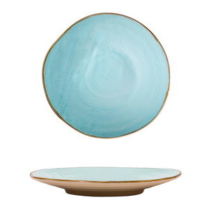 COLLEZIONE MEDITERRANEAN - Piatto Piatto in Gres Turchese Diametro 28cm Altezza 4cm - Product Image 1