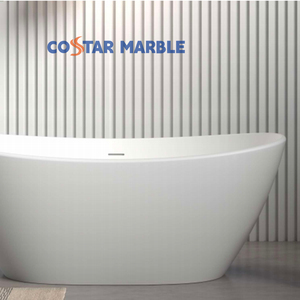 Costar thoải mái đá nhân tạo bồn tắm Slate Acrylic bề mặt rắn freestanding Đá Nhân Tạo ngâm bồn tắm Acrylic - Product Image 6