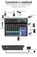 Amplificateur De puissance à 8 canaux, Support, enregistrement d'orgue, carte son, mélangeur Audio, interface numérique, Audio, mélangeur Usb