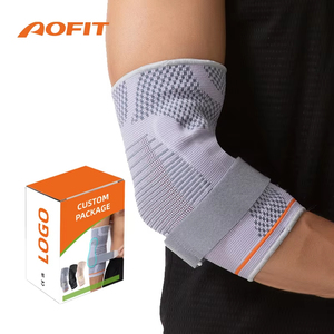 Protector de Codo Deportivo Ajustable, Compresión Elástica, Soporte para Brazo <span class=keywords><strong>con</strong></span> Correas - Product Image 2