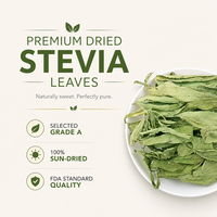Feuilles de Stévia Séchées Naturelles au Goût Sucré pour Tisanes – Feuilles de Stévia Rebaudiana pour Infusions
