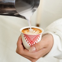 Ensemble de tasses à espresso en céramique Kingze 70 ml, tasses à café arabes réutilisables, tasses Cawa pour la maison et le café