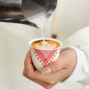 Set di Tazze da Espresso in Ceramica Kingze 70ml, Tazze Riutilizzabili per Caffè Arabo per Casa <span class=keywords><strong>e</strong></span> Caffetteria - Product Image 2