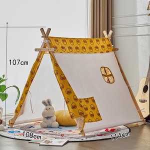 Tienda de interior personalizada Casa de juegos para niños Carpas triangulares Patrón multicolor Tienda de campaña para niños para jugar - Product Image 3