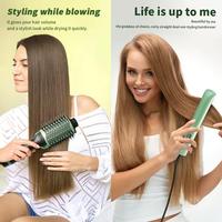 Sèche-cheveux volumisant professionnel 1000W 2-en-1 avec écran LCD, lisseur et fer à boucler