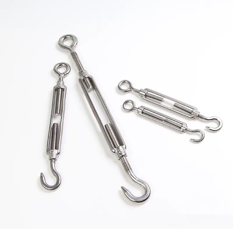 Factory Supplier Heavy Duty M24 Stainless Steel Open Body Turnbuckle eye and hook