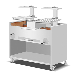 Parrilla Móvil de Carbón para Exteriores e Interiores, de Acero Inoxidable, Estilo Brasero Argentino Santa María, con Doble Elevación - Product Image 4