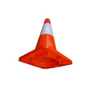 450mm Nouveaux cônes de signalisation colorés en caoutchouc amovibles à haute réflexion - Product Image 1