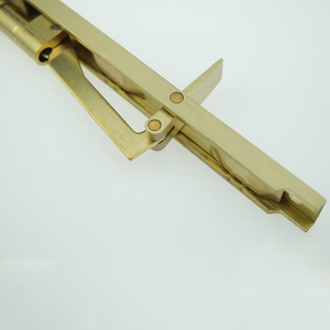 Échantillon d'insert dissimulé en cuivre B005, en forme de F pour portes et fenêtres, or mat, style rétro 32 pouces - Product Image 4