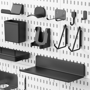 Fácil de usar Pegboard blanco Venta caliente Agujero Tablero Pared Diseño profesional Organizador de pared - Product Image 6