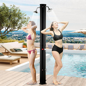 CYEN - Nueva Columna de Ducha Solar Doble para Exteriores, Agua Fría y Caliente con Ajuste Automático, Equipo de Ducha para Camping - Product Image 1
