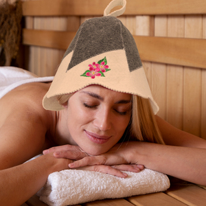 Gorro de ducha de Sauna de lujo Unisex con aislamiento de lana 100%, gorro reutilizable cómodo y suave para la salud - Product Image 5