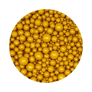 Mutiara gula emas 2mm 4mm 7mm untuk dekorasi liburan OEM tersedia