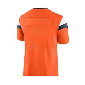 定制缝制徽标美式橄榄球球衣批发超大宽松T恤街头服饰复古橄榄球衫批发 - Product Image 2