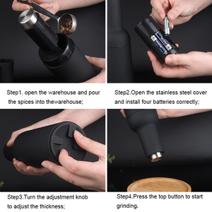 ESP-15 Macinino Elettrico a Gravità per Sale e Pepe a Forma di Bottiglia di Birra Colorata da 300g - Product Image 4