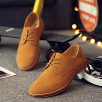 Chaussures décontractées pour hommes, nouvelle collection automne, style britannique, en daim et cuir, semelle en cuir de vachette, grandes tailles, chaussures en cuir pour le commerce international