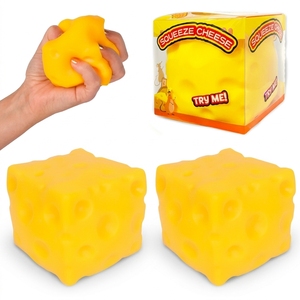 4.25 Inch Extra Large Squishy Squeeze Cheese Block Gag <strong>Gifts</strong> <strong>Funny</strong> <strong>Adult</strong> Giant Stress Ball, Fidget Sensory Toy for Kids - Product Image 3