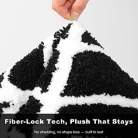 Tapis épais tufté uni moderne et élégant pour chambre à coucher, moquette douce en peluche, antidérapant en latex, lavable en machine
