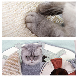 Mayorista Juguete Plegable Pet Channel Bed Scratcher Chinchillas UFO Steamship Cat Tunnel Bed Pet House - Product Image 6