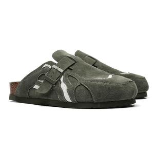 Zapatillas cómodas estilo <span class=keywords><strong>Birkenstock</strong></span> para hombre, venta al por mayor, ortopédicas, pie de corcho, zapatos de Casa informales, parte superior de cuero transpirable - Product Image 3