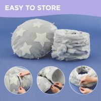 Lit tunnel pour chat Starmoon, pour chat d'intérieur, jouets tunnel en forme de beignet pour chats petits et grands, avec coussin circulaire lavable