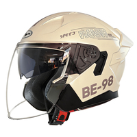 Casque de moto vintage ABS DUAL SPORT 3/4 ouvert, de haute qualité, avec doublure amovible et lavable, style cool