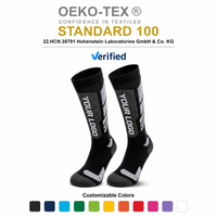 Chaussettes de ski OEM personnalisées de haute qualité, en mélange de laine thermique, hauteur genou, rembourrées, anti-humidité, pour jeunes, hommes et femmes, sports d'hiver