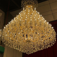 Lustre en cristal Maria Theresa de luxe, grand modèle, en cristal K9, luminaire suspendu pour hall d'hôtel, projet de villa, décoration de salle, éclairage