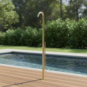 <span class=keywords><strong>Colonne</strong></span> de douche extérieure en acier inoxydable 316L brossé, ensemble de robinetterie autoportante pour <span class=keywords><strong>jardin</strong></span>, plage et extérieur - Product Image 1