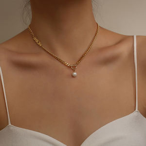 Hoge Kwaliteit Waterdichte 18K Vergulde Rvs Sieraden Ot Sluiting Ketting Zoet <span class=keywords><strong>Water</strong></span> Parel Ketting - Product Image 6