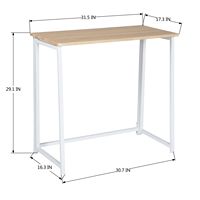 Table d'ordinateur portable pliable blanche, petite, en bois, pour bureau à domicile