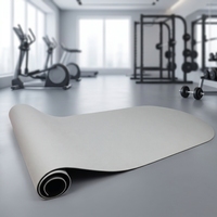 Tapis de yoga en PU personnalisé en gros, base en caoutchouc naturel antidérapante, forme ovale ou rectangulaire pour le yoga et le Pilates