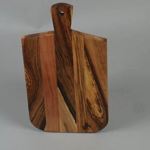 Tabla de cortar de madera de tendencia, gran oferta, utensilios de cocina, tabla de cortar de madera de pino con mango de acero inoxidable, tabla de queso de resina - Product Image 1