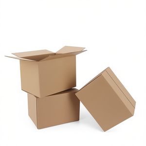 Boîtes télescopiques fines en carton pour affaires, emballage en carton ondulé recyclé, forme rectangulaire pour chaussures et vêtements - Product Image 1