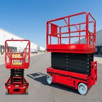 Plateforme élévatrice à ciseaux autopropulsée en alliage d'aluminium, homologuée CE, électrique, hydraulique, 6 m, portable, capacité de charge 1000 kg, moteur 48 V