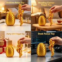 Corporate Gift Idea 3D Printed Spiral Fidget Egg Biodegradable PLA Material 13.8cm Height Unique Gift Idea Gift Decoration